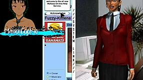 Office lady game with old internet style