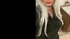 Platinum Blonde Crossdresser After Date!