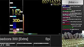 Korean player jhlee0133 dominates Osu Mania speedcore with 300 DT precision