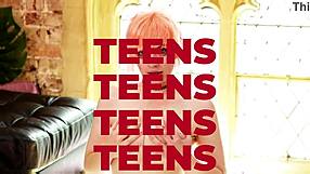 british teen sloppy blowjob tit wank and cum swallow