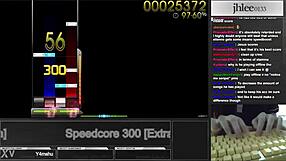Korean player jhlee0133 dominates Osu Mania speedcore with 300 DT precision