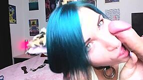 Deepthroat blowjob leads to a creampie finish