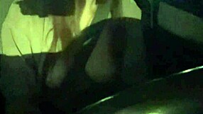 Artemisia Love flashes big tits in night car ride