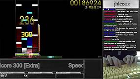Korean player jhlee0133 dominates Osu Mania speedcore with 300 DT precision
