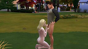 Military stud dominates park blowjob