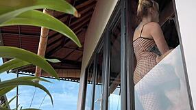 i recorded a hot babe in fishnets moaning during rough quickie bent over