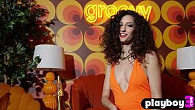 beautiful curly teen posed for playboy