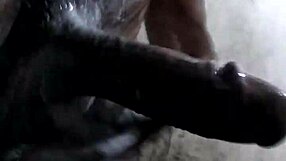 Enjoying Handjob on Big Monster Cock