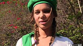 liza rowe scout girl enjoys outdoor ride and blowjob