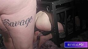 Curvy babe dominates boyfriend with dildo and vibrator in femdom