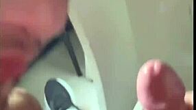 Intimate encounter in the gym bathroom