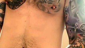 Intense public bathroom jerk leading to orgasm!