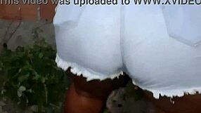Homemade Video Of Chubby Ebony Neighbor With Huge Ass Cleaning The Yard