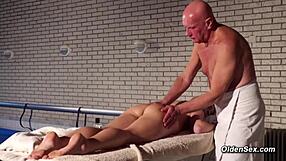 my heart races seeing old grandpa massage and fuck this stunning blonde teen 18+ amateur