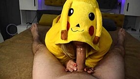 Blonde deepthroat cum in mouth homemade pov