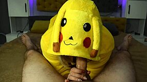 Blonde deepthroat cum in mouth homemade pov