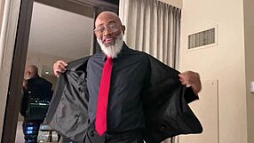 after awards show, hot blonde milf gives blowjob and doggystyle sex