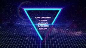 Mary Queen Fox teases and sucks black cock