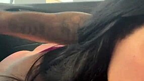 Blowjob on uber driver while driving