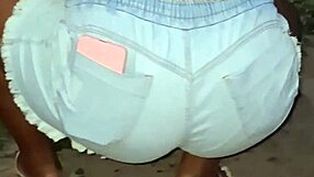 Homemade Video Of Chubby Ebony Neighbor With Huge Ass Cleaning The Yard