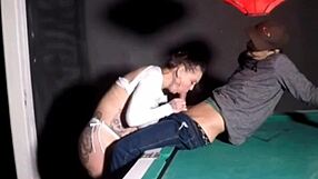 Blowjob On Pool Table For Big Cock!