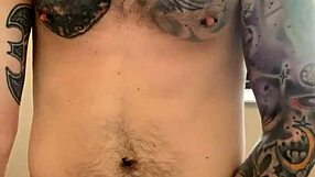 Intense public bathroom jerk leading to orgasm!