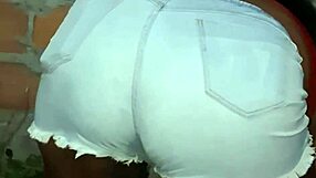 Homemade Video Of Chubby Ebony Neighbor With Huge Ass Cleaning The Yard