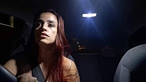 married driver gives handjobs and cum on tits to passengers