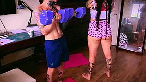 I train wit my stepsister an she squeezes my milk out