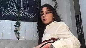 Cute Brunette Teen 18+ Student Reveals Tight Shaved Holes