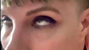 I moan with pleasure sucking monster cock sloppy in close up homemade.