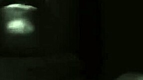 Bound interracial scene with black heart