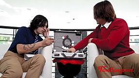 Man, swapping family roles gets wild with daddy watching!