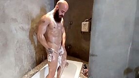 STEPBRO JERKING OFF IN BATHROOM THEN FUCKS ME HARD