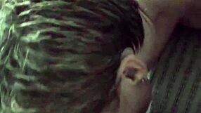 Hot couple engages in handjob, blowjob, and fucking with closeup views of natural tits and cumshot