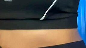 Hot Babe Licks Pussy in Crowded Bathroom After Workout?