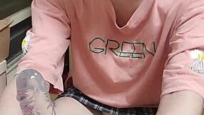 Shemale Ting Xuan Sucks Dildo with Raw Desire