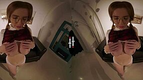 in dark room vr, i'm ripping off her panties for hardcore fun