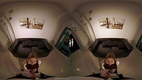 in dark room vr, i'm ripping off her panties for hardcore fun