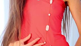 Playful Blonde Mika Reveals Erotic Cameltoe in Panties