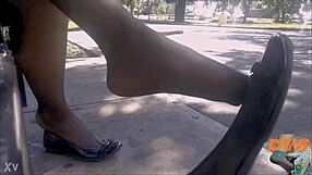 shoeplay with stockings and flats feels so sexy and hidden