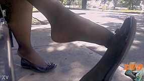 shoeplay with stockings and flats feels so sexy and hidden