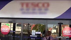 Czech teen seduced in shopping centre, clothes ripped for hardcore POV