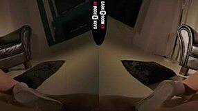in dark room vr, i'm ripping off her panties for hardcore fun