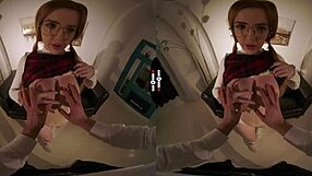 in dark room vr, i'm ripping off her panties for hardcore fun