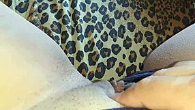 i jerk off my big clit behind my stepsister while she reads a book - lesbian illusion girls