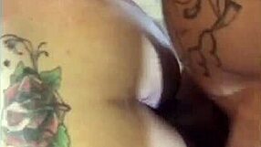 ebony takes massive bbc in her big asshole for cumshot!