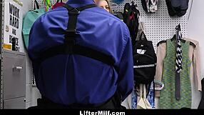 milf thief punished with pov ass domination in garage after caught