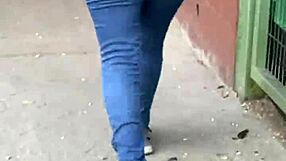 Latina nalgona rocks tight jeans in steamy display