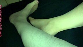 Milf in Nylon Stockings Teased by Voyeur Feet